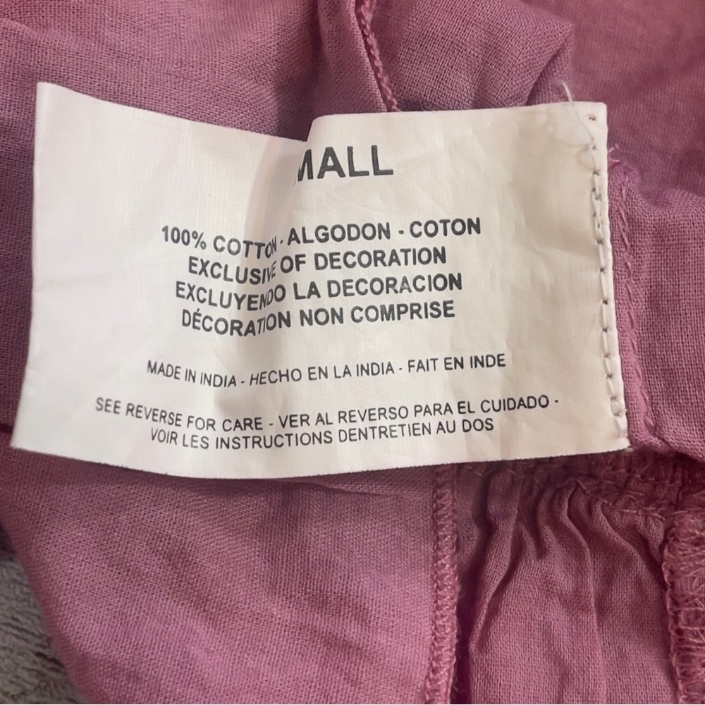 Vintage America Jeans Barrel Button Embroidered Ruffled Hem Blouse Small - Picture 6 of 6